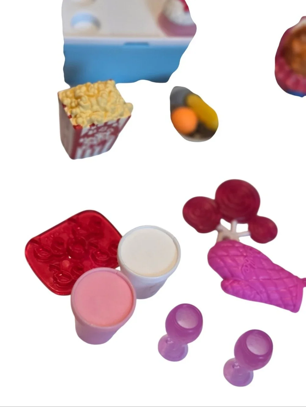 Miniature Dollhouse Kitchen Food Accessories Mixed Lot Cups Plates Picnic Toy Fo
